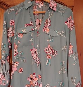 Candies flowered lace blouse